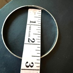Vintage Bangle Bracelet Etched Textured Minimalist Everyday Jewelry Silver Tone