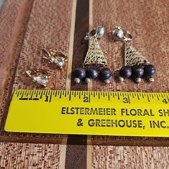 Vintage Earrings Multicolor Clip-on Bundle Of 21 Unmarked Mixed Materials *read