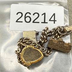 Vintage Charm Bracelet Gold Tone Chicago Illinois 6.5”