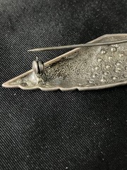 Vintage Marcasite Brooch Geometric Art Deco Revival 925 Sterling Silver 10.5g