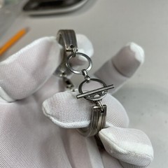 Estate Oneida Silversmith Spoon Bracelet Unique Homemade Silverplate Jewelry