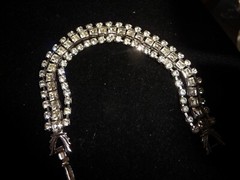 WEDDING 3 row faux diamonds rhinestones PROM 6”L 1/2″W BRACELET #22/23S 5