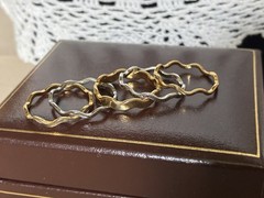 Avon Wave Ring Original 5 Bands Silver and Gold Tone 1970s Size 7 3/4