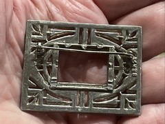 Vintage Sterling Brks Markasite Pin