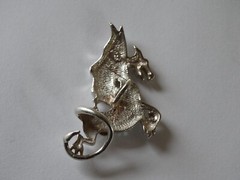 vintage sterling silver dragon pendant 1.5 inches tall