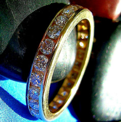NATURAL EARTH MINED DIAMOND Wedding Band VVS Eternity Anniversary Stacking Ring