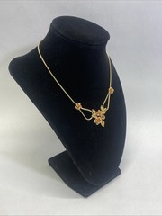 STUNNING VINTAGE KREMENTZ BI-COLOR GOLD FILLED CHOKER NECKLACE 15″ IN LENGTH