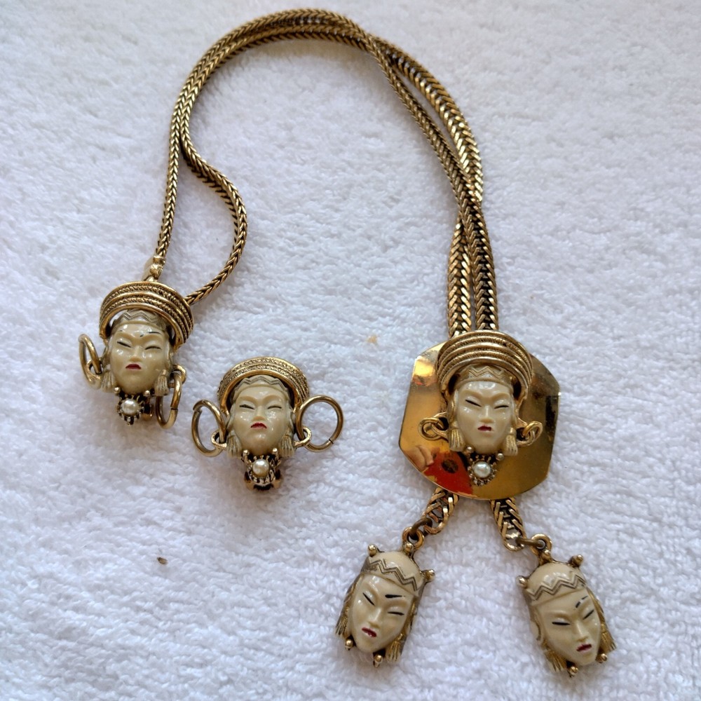 Selro Selini, asian princess, neckless & clip earrings, beautiful & very nice,