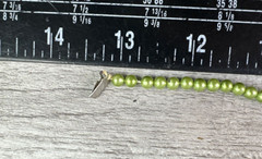 Vintage Unbranded Lot Of 2 Faux Pearl/Bead Necklaces 1 Green 1 Black