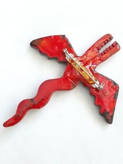 Vintage Mark Soppeland Dragon brooch, 3.75 inches