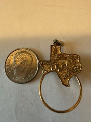 Vintage Beau Craft Sterling Silver Gold Plate “TEXAS STATE” charm holder