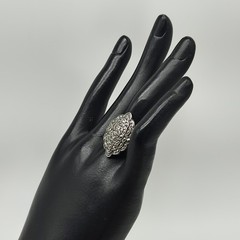 Vintage Uncas Mfg. Co. Sterling Silver 925 Marcasite Ring Sz 7 Art Deco