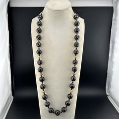 Lot 27 Ethnic Pyu Etched Agate Eye Beads Natural Stone Agate Beaded Necklace