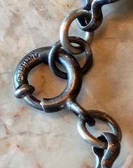 Antique Edwardian Art Deco Sterling Riviere Rock Crystal Rhinestones Necklace