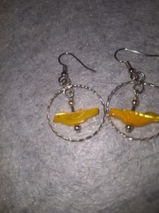 Vintage Bird Earings 3.5 Inches Yellow Sterling Silver