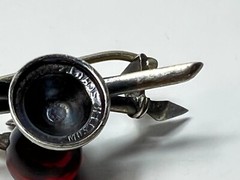 1880’s Antique Theosophical Fine Silver Brooch Trinity Holy Grail Spirit Spear