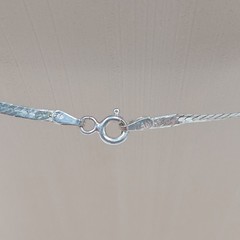 925 Italy Herringbone Necklace 18in Sterling Silver 2g Flat Sleek Unisex Chain