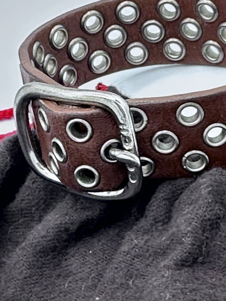 Coach 8” leather grommet bracelet. Vintage With Original Bag