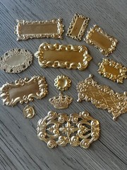 Victorian Metal Stampings/Brass Findings Assorted Lot