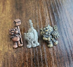 Vintage JJ Jonette Jewelry Cartoon Cat Pin Lot Of 3