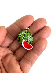 Cute Watermelon Alloy Metal Gold Tone Brooch Pin Jewelry WM84