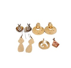 Vintage Cloisonne Earrings & Pendant Lot of 5 Rare SEE DESCRIPTION