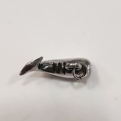 NWT Vintage Jezlaine Sterling Silver Three Dimensional Whale Charm