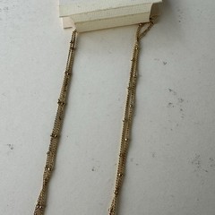 Vntg Lauren Conrad Necklace Genuine Freshwater Pearl Gold Tone 32” Gemstones NOS
