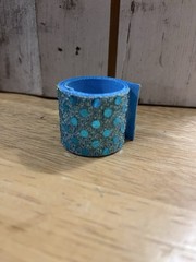 RARE Vintage TEAL Givenchy OBLIQUE Fragrance Y2K Era PROMOTIONAL Slap Bracelet