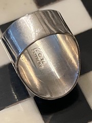 OLD PAWN REVIVAL CAROL FELLEY STERLING STORYTELLER s6 RING 925 040319@
