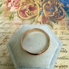 Size 11.75 – Vintage 583 14K Rose Gold Wedding Band Ring – East European #2089