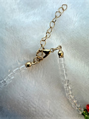 VTG brutalist chunky chain glass 70s 80s gold Necklaces STACK Lot -1 signed Avon