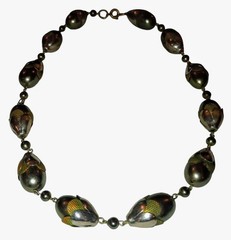VTG Art Deco Necklace Machine Age Botanical German Modernist J. Bengel School
