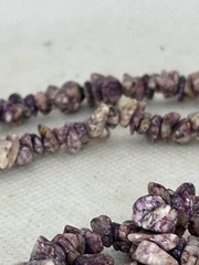 Long Strand Necklace -Natural Garnet Beads Agate -32 in