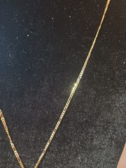 XP Chain Necklace 17″, 14 K Figaro Gold Plated. Pendant Not Included