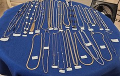 Vintage Mod Necklace Lot Of 62.dainty.simple.26 Signed Monet Avon Trifari J.crew