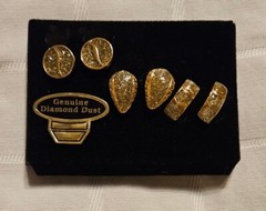 Evan St. Clair Gold Tone Diamond Dust Clip Earrings