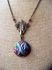 Art Nouveau Unique Lovely Lavalier Necklace