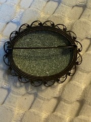 vintage soviet russian rostov finift enamel peacock broach