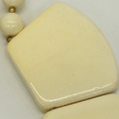Vintage Necklace and Earring Set Chunky Retro Acrylic Cream Orange Lucite MCM