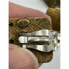 Vintage Marjorie Baer MB SF Baer SF Mixed Metal Clip On Earrings Lot 3 Pairs