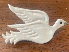 Handmade Bird Brooch Pin Lot of 3 Wood Leather Cardinal Feather Dove Vtg