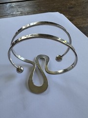 Anna Greta Eker Curves Sterling Silver bracelet Norway Norwegian vtg 1814