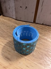 RARE Vintage TEAL Givenchy OBLIQUE Fragrance Y2K Era PROMOTIONAL Slap Bracelet