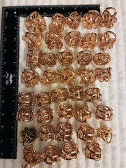 Lot of 40 Scarf Clips Rings Bulk Jewelry Rhinestone Pearl Flower Butterfly Heart