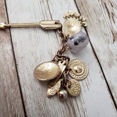 Vintage Pendant Gold Tone Charms with Arrow (Pendant Only – No Chain Included)