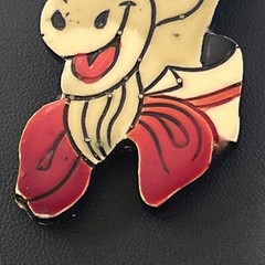 Vintage 1940s GERMANY Celluloid Brooch Pin Cartoon Goat Wearing Glasses Bow Tie