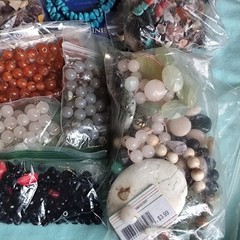 4 Pound Vtg To Mod Mostly Stone Coral Some Glass Beads Jewelry Crafting Lot
