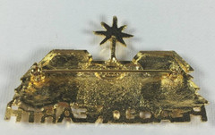 Vintage Casual Corner Sparkling Rhinestones “Peace on Earth” Brooch/Pin Signed