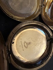 243 grams gold filled pocket watch cases. all marked “25 years”